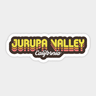 Retro Jurupa Valley California Sticker